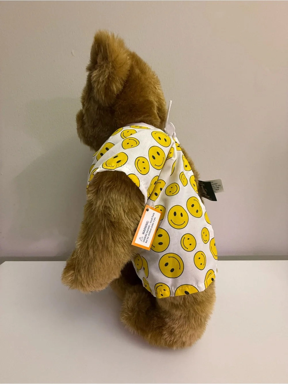 Vermont Teddy Bear Jointed Get Well Hospital Gown Plush 15